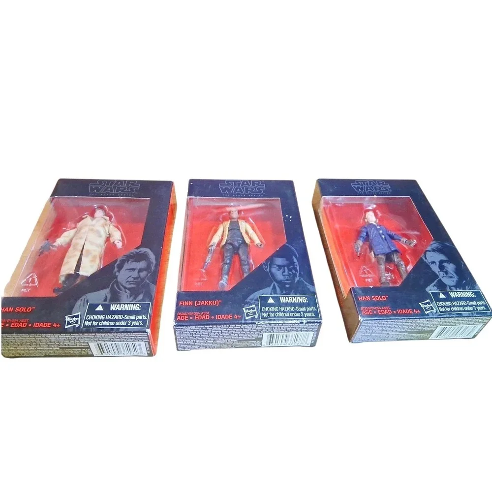 Hasbro Star Wars Black Series (2) Han Solo & Finn Lot ROTJ 3.75
